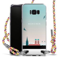 New Carry Case Transparent Stoff colourful/silber