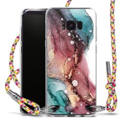 New Carry Case Transparent Stoff colourful/silber