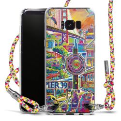 New Carry Case Transparent Stoff colourful/silber