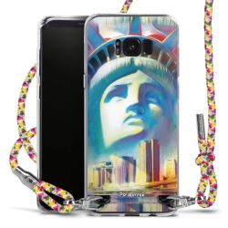 New Carry Case Transparent Stoff colourful/silber