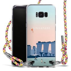 New Carry Case Transparent Stoff colourful/silber