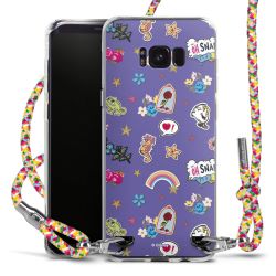 New Carry Case Transparent Stoff colourful/silber