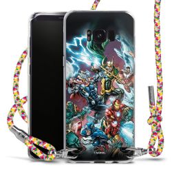 New Carry Case Transparent Stoff colourful/silber