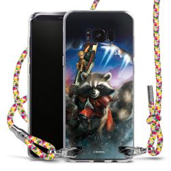 New Carry Case Transparent Stoff colourful/silber