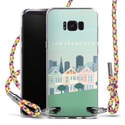 New Carry Case Transparent Stoff colourful/silber