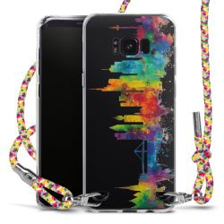 New Carry Case Transparent Stoff colourful/silber