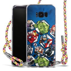 New Carry Case Transparent Stoff colourful/silber