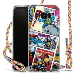 New Carry Case Transparent Stoff colourful/silber