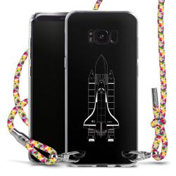 New Carry Case Transparent Stoff colourful/silber