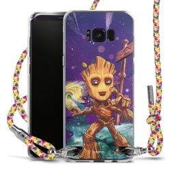 New Carry Case Transparent Stoff colourful/silber