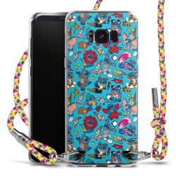 New Carry Case Transparent Stoff colourful/silber