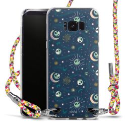 New Carry Case Transparent Stoff colourful/silber