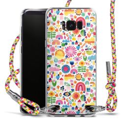 New Carry Case Transparent Stoff colourful/silber