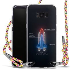 New Carry Case Transparent Stoff colourful/silber