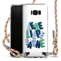 New Carry Case Transparent Stoff colourful/silber