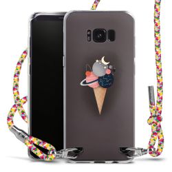 New Carry Case Transparent Stoff colourful/silber