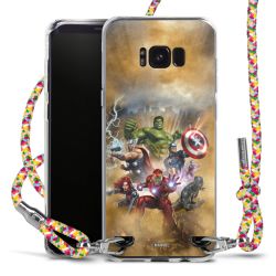 New Carry Case Transparent Stoff colourful/silber