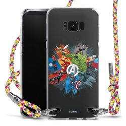 New Carry Case Transparent Stoff colourful/silber