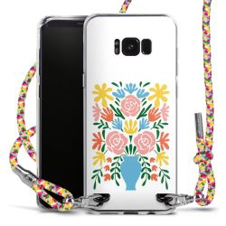 New Carry Case Transparent Stoff colourful/silber