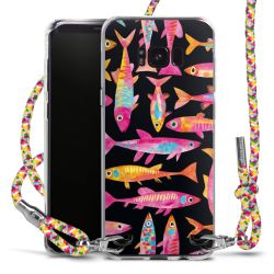 New Carry Case Transparent Stoff colourful/silber