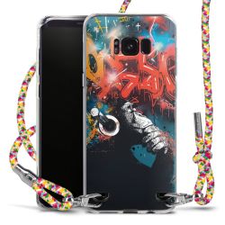 New Carry Case Transparent Stoff colourful/silber