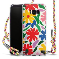 New Carry Case Transparent Stoff colourful/silber