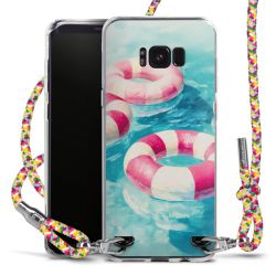 New Carry Case Transparent Stoff colourful/silber