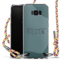 New Carry Case Transparent Stoff colourful/silber