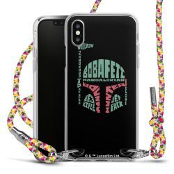 New Carry Case Transparent Stoff colourful/silber