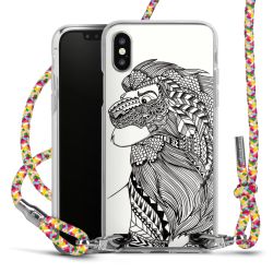 New Carry Case Transparent Stoff colourful/silber