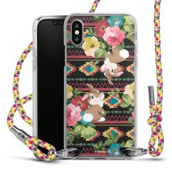 New Carry Case Transparent Stoff colourful/silber