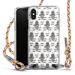 New Carry Case Transparent Stoff colourful/silber