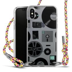 New Carry Case Transparent Stoff colourful/silber