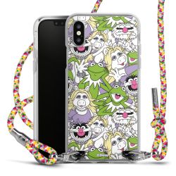 New Carry Case Transparent Stoff colourful/silber