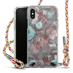 New Carry Case Transparent Stoff colourful/silber