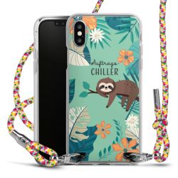 New Carry Case Transparent Stoff colourful/silber