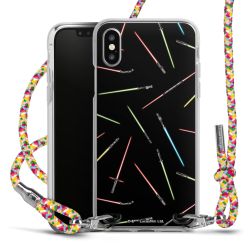 New Carry Case Transparent Stoff colourful/silber