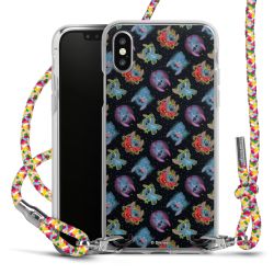 New Carry Case Transparent Stoff colourful/silber