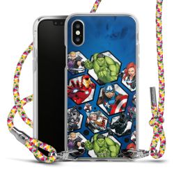 New Carry Case Transparent Stoff colourful/silber