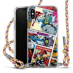 New Carry Case Transparent Stoff colourful/silber