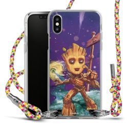 New Carry Case Transparent Stoff colourful/silber