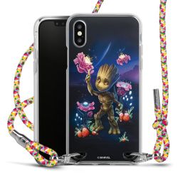 New Carry Case Transparent Stoff colourful/silber