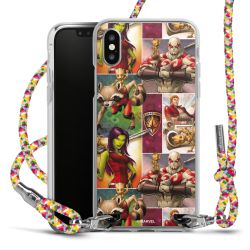 New Carry Case Transparent Stoff colourful/silber