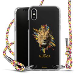 New Carry Case Transparent Stoff colourful/silber