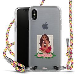 New Carry Case Transparent Stoff colourful/silber