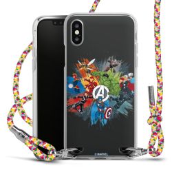 New Carry Case Transparent Stoff colourful/silber