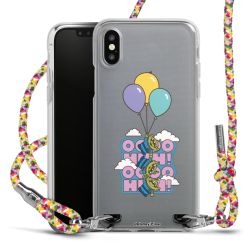 New Carry Case Transparent Stoff colourful/silber