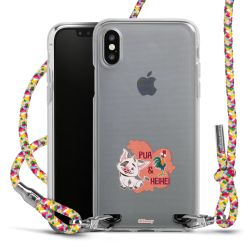 New Carry Case Transparent Stoff colourful/silber