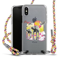 New Carry Case Transparent Stoff colourful/silber