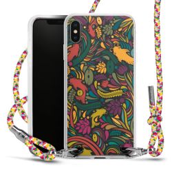 New Carry Case Transparent Stoff colourful/silber